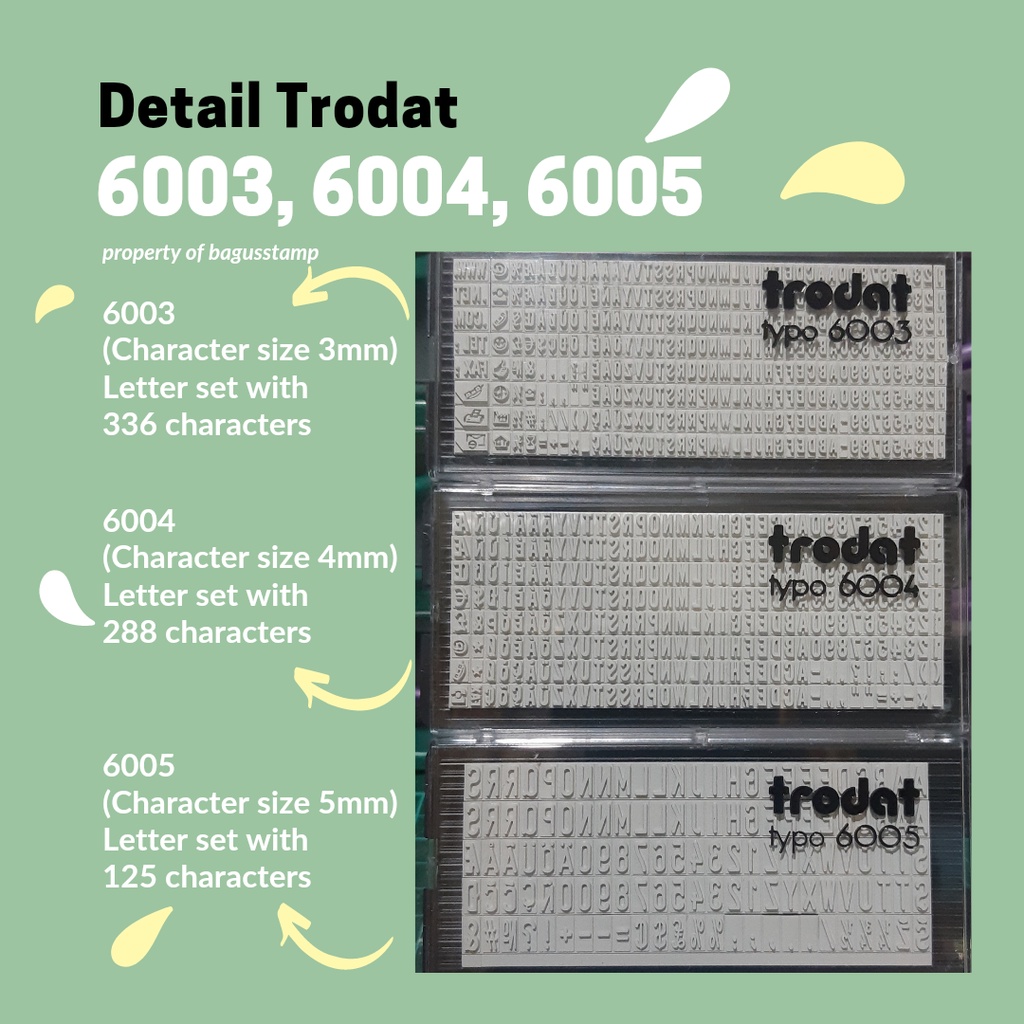 

Trodat Extra Rubber 6003 6004 6005 3mm 4mm 5mm ( Spare Part Typo 4911 4912 4913 )