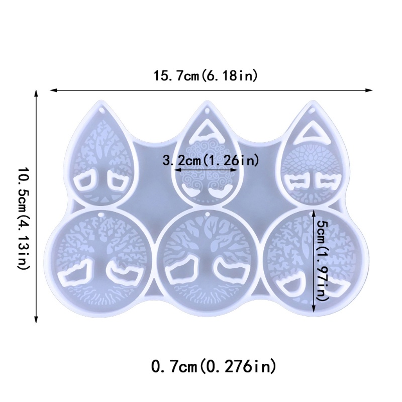 Sa Ornamen Kehidupan Pohon Resin Casting Cetakan Silikon Wanita Gantungan Kunci Liontin Hias Perhiasan Cetakan Untuk Kerajinan Tangan DIY