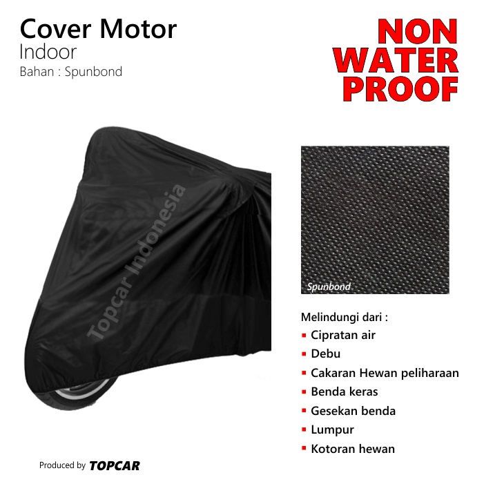 Cover Motor Honda PCX eHEV Indoor Non-waterproof Sarung Motor Selimut Pelindung Body Baju Biker Mantel Jas Penutup by TOPCAR