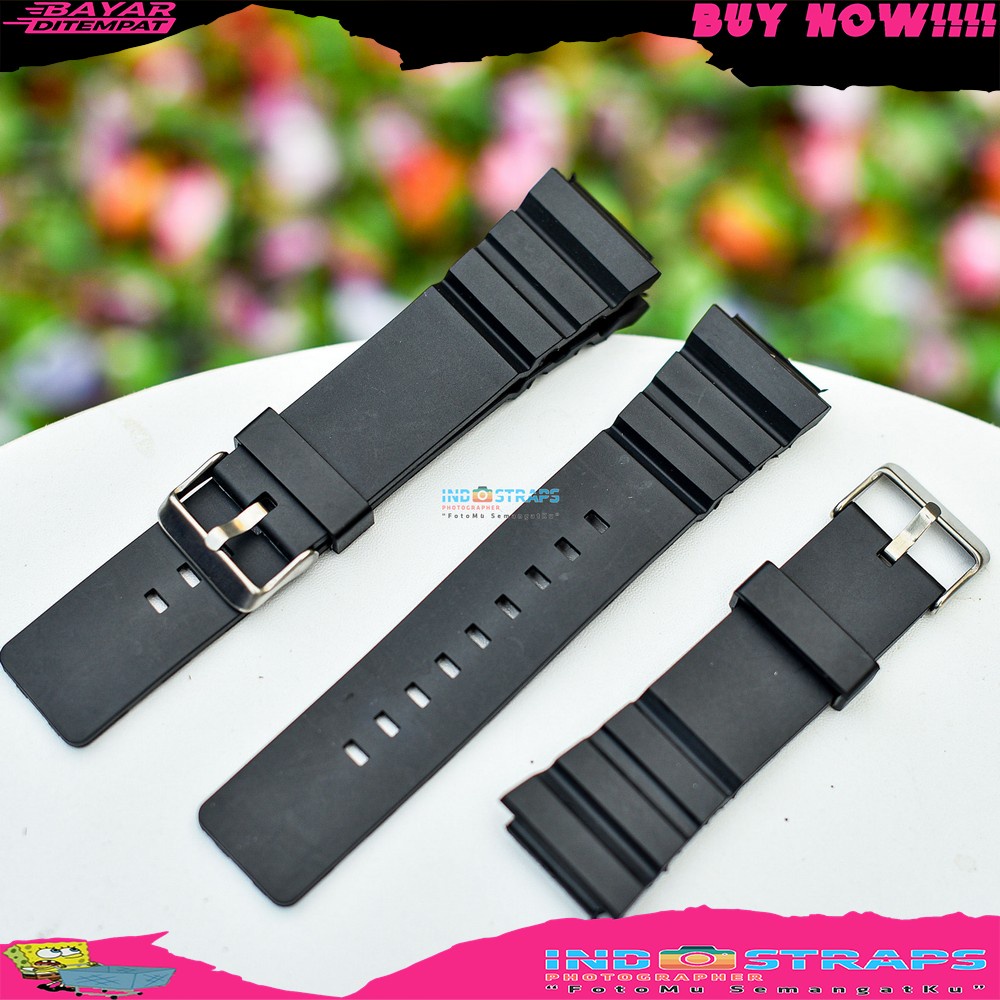 STRAP TALI JAM TANGAN QQ QNQ Q&Q M136 M-136 HITAM BERKUALITAS