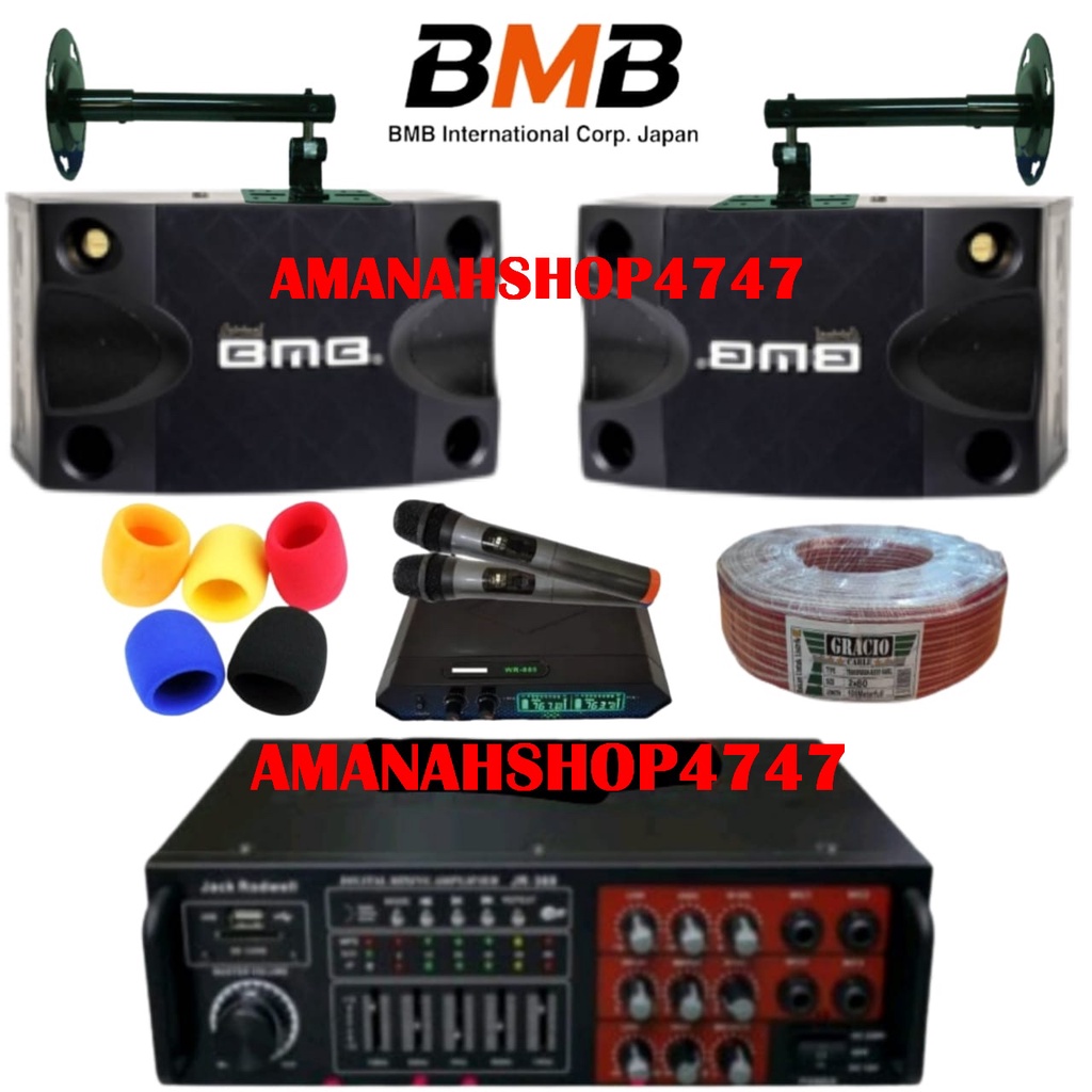 paket karaoke sound system Speaker BMB + amplifier Jack rowell bluetooth