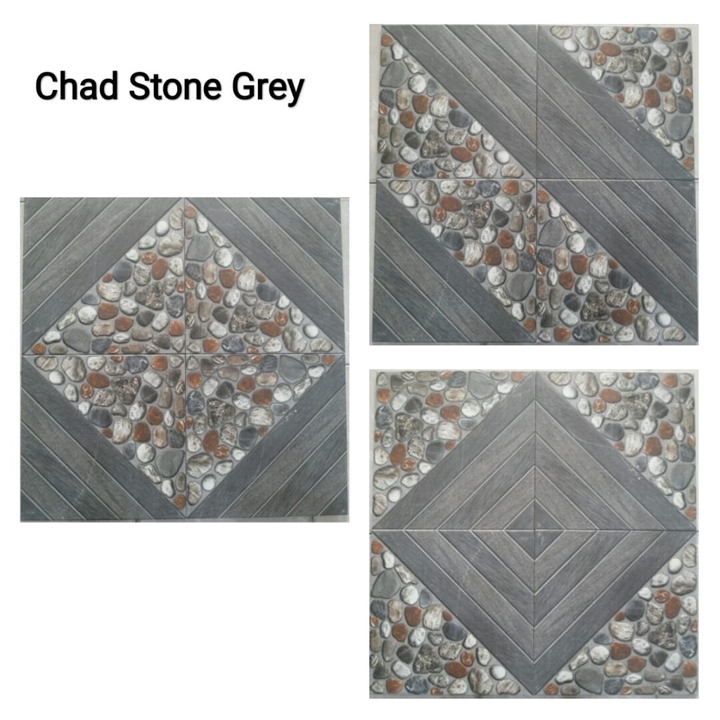 Keramik Mulia 40x40 ChadStone Grey - Kasar
