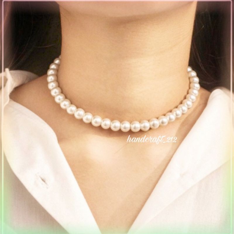 Kalung Mutiara / Necklace Pearl / Kalung Korea Rantai Mata Mutiara