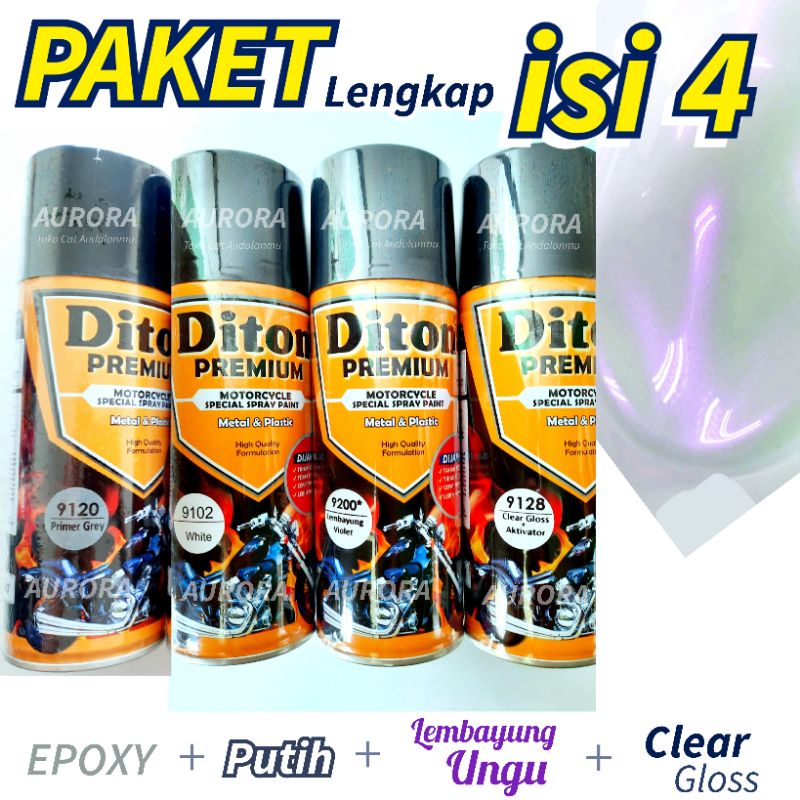 Jual PAKET LENGKAP Diton Premium Primer Grey 9120 + Putih White 9102