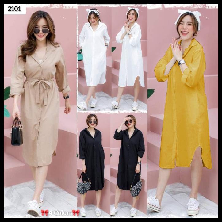 Shirt Dress Anastasia 2101/Dress Casual Polos/Dress Kemeja Basic