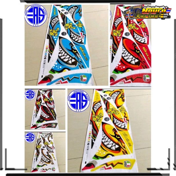 Striping yamaha Jupiter MX 135 new 2010 2011 2012 2013 2014 variasi Shark hiu