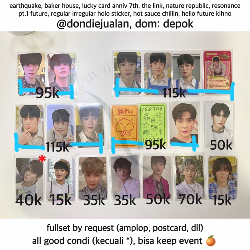 pc photocard jaehyun yuta taeil mark nct 127 dream 2020 earthquake baker house lucky anniv 7th the l