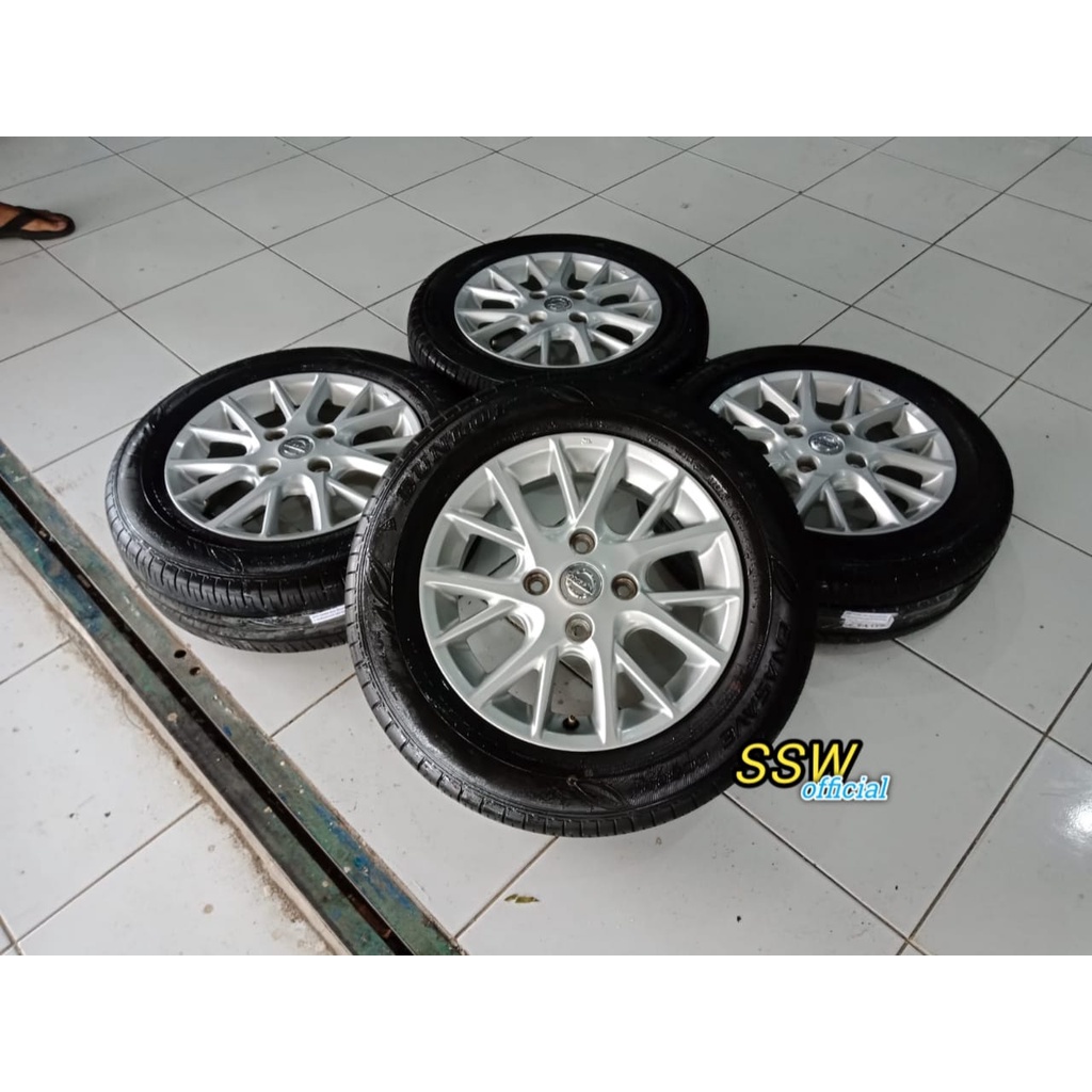 Pelek Mobil Bekas Copotan Nissan Livina Ring 15 Pcd 4x114,3 Bisa Untuk Carry Pick Up Evalia Avanza