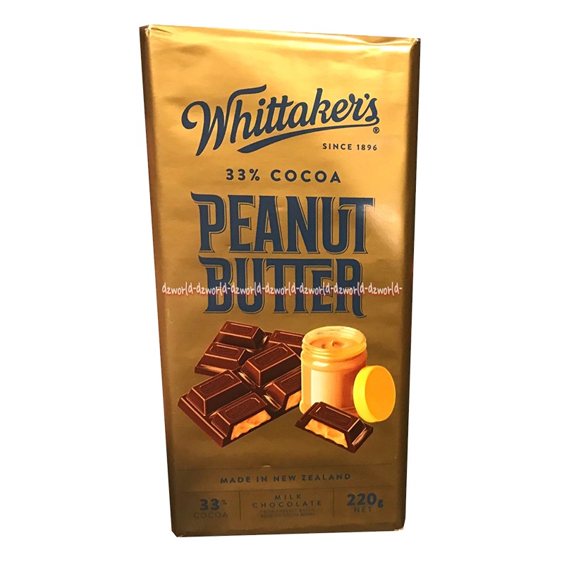 Whittaker's Peanut Butter 220gr Sensasi Coklat Terbaik Whittakers Cokelat Kacang Mentega Whitaker Wittakers 33 Cocoa Kokoa