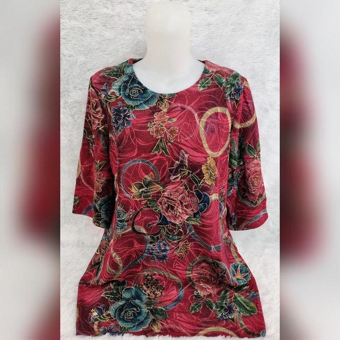 Diskon Blouse Import Orang Tua/Baju Atasan Ibu-Ibu #201