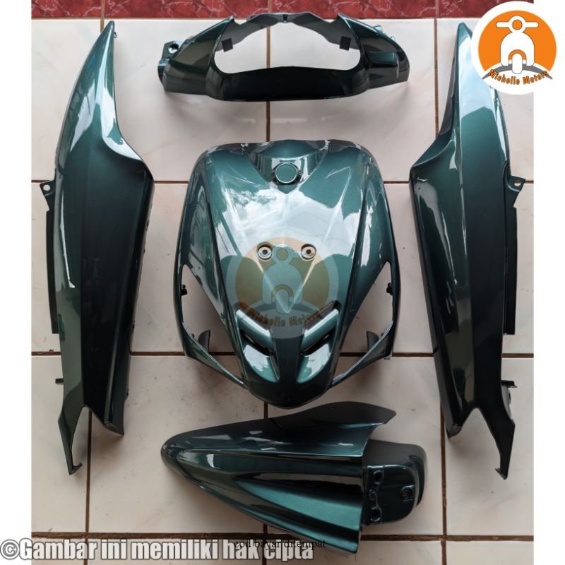 COVER BODY YAMAHA MIO SPORTY WARNA HIJAU BOTOL / IJO BOTOL / IJO LUMUT / HIJAU LUMUT (2003-2008) FUL