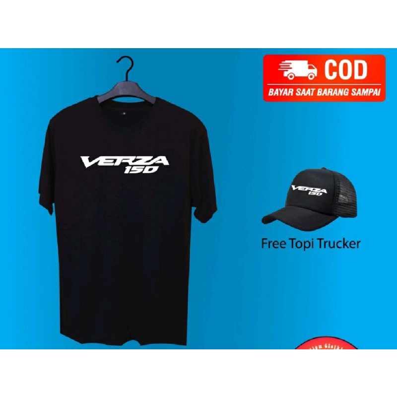 KAOS HONDA VERZA 150 BONUS TOPI//BAJU MOTOR VERZA 150