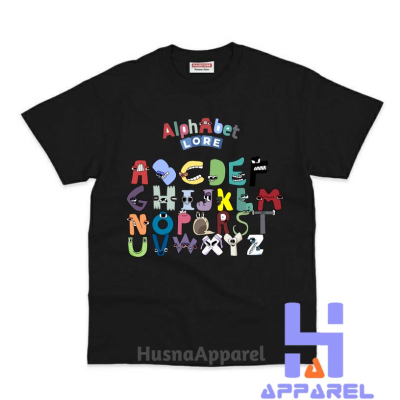BAJU ANAK KAOS ANAK ALPHABET LORE