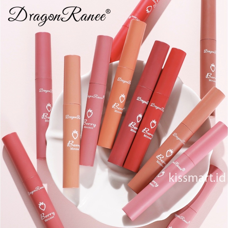 DRAGON RANEE Lip Glaze Berry Mousse Matte Lipgloss Lipstick TD001