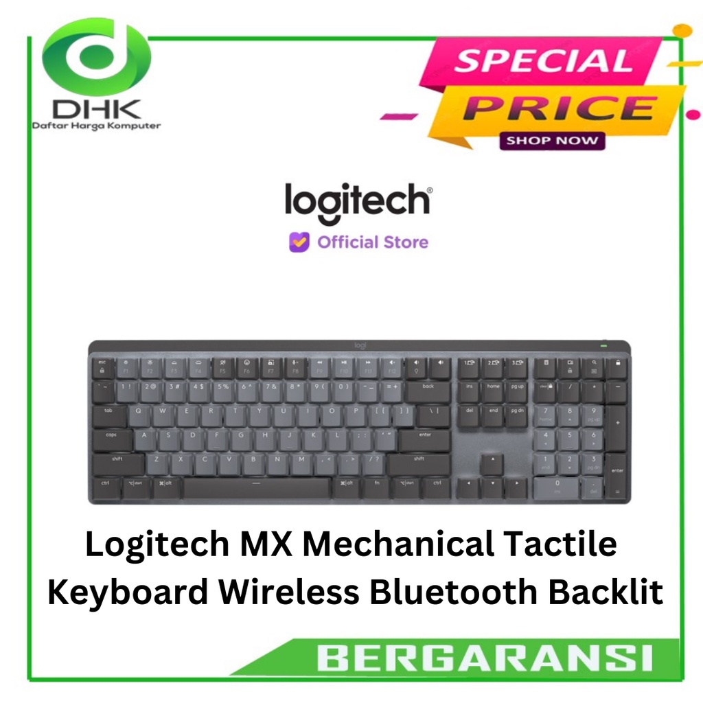 Logitech MX Mechanical Tactile Keyboard Wireless Bluetooth Backlit