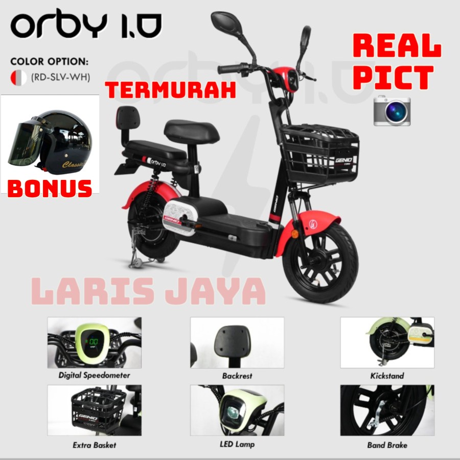 Sepeda listrik termurah genio orby 1.0 SEPEDA LISTRIK GENIO ORBY 1.0