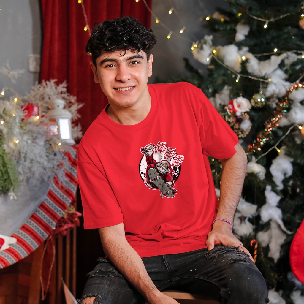 Kaos Distro Santa Claus Edisi Natal New States Apparel Premium Pria dan Wanita