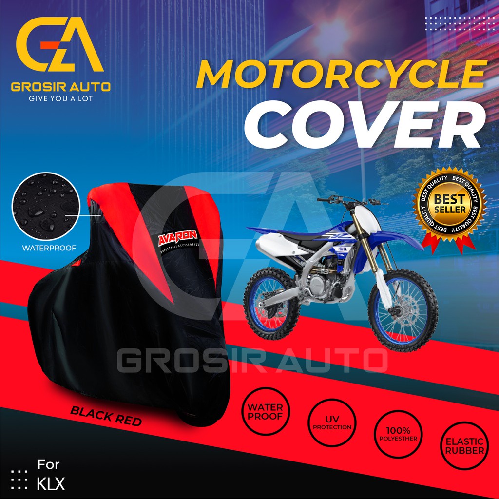 Sarung Motor AVARON  KLX Penutup Pelindung Body Cover Motor Warna Anti Air Merk Avaron