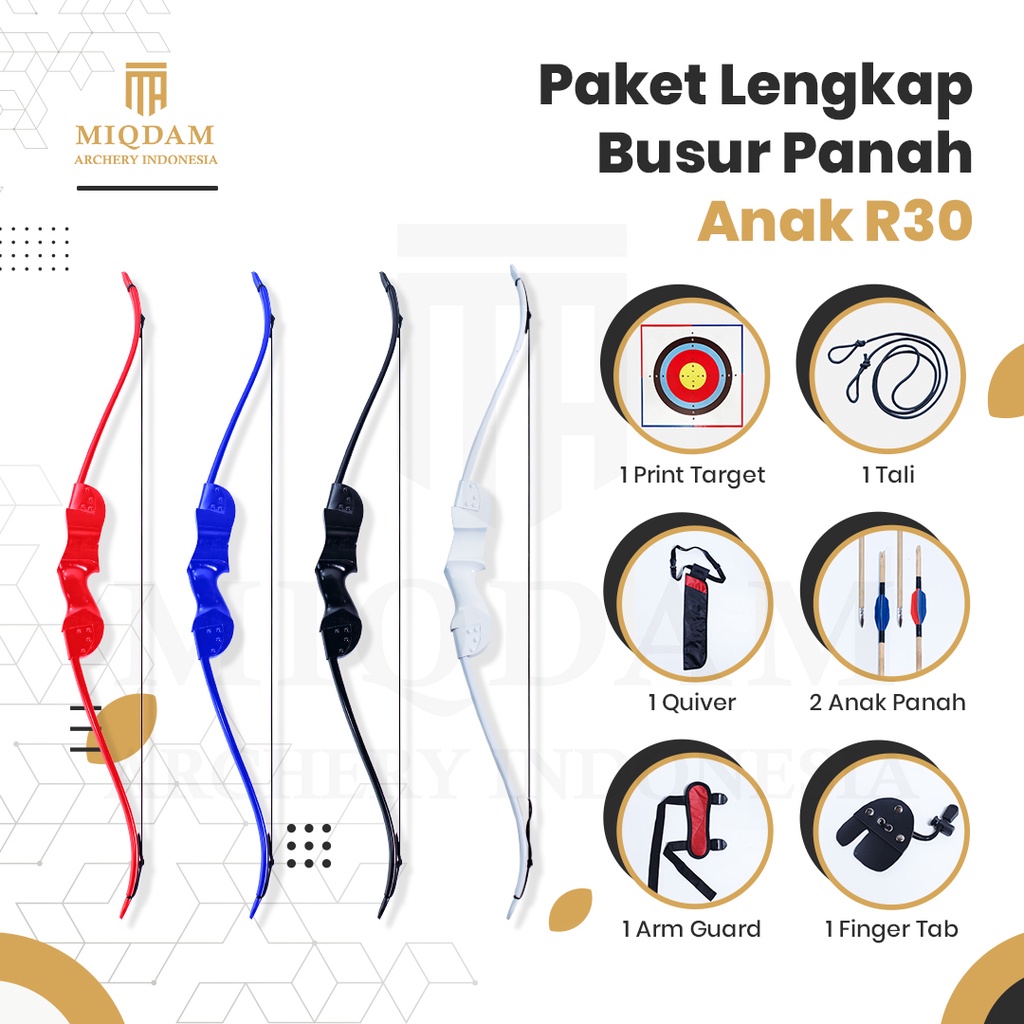 Paket Lengkap Busur Panah  Anak R30