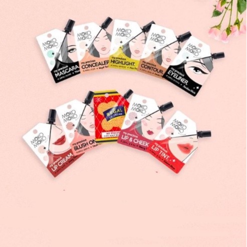 MOKO MOKO My Precious Series - Lip Tint, Lip Cream, Mascara, Concealer, Eyeliner ( Sachet MakeUp )