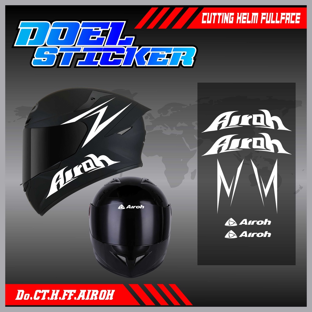 Sticker Cutting Helm Full Face Hologram AIROH Doel