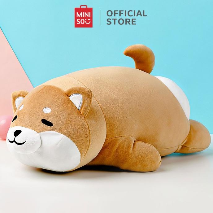 MINISO Boneka Bantal Shiba Inu Bantal Lucu Lembut Mewah Mainan Tidur