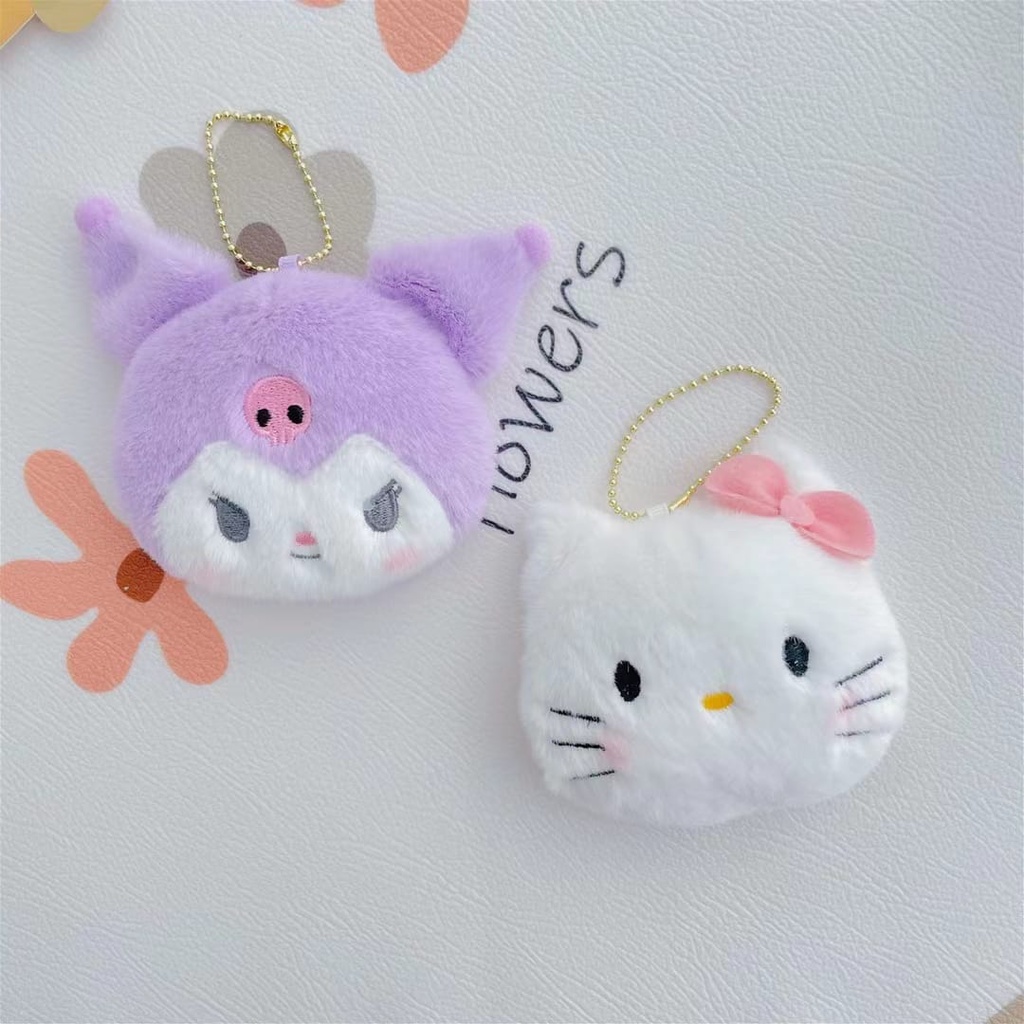 Cermin kaca rias mini kecil motif sanrio dekorasi tas