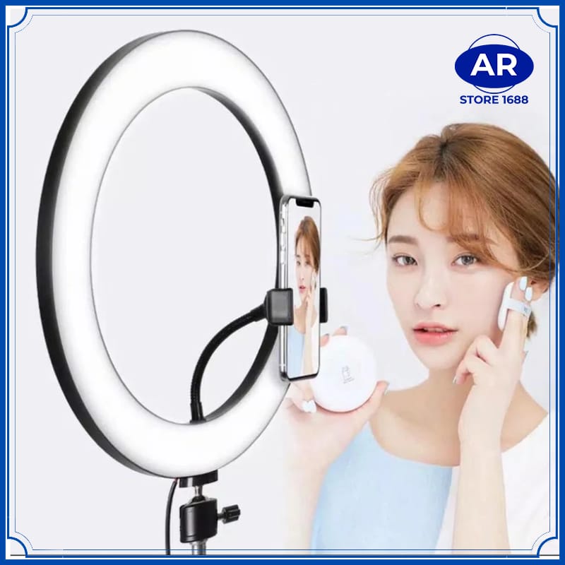 AR-RING LIGHT LED 26CM Lampu 26 cm Make Up Vlog Lampu Ringlight Tripod 55cm 1.1m 1.6m 2.1m