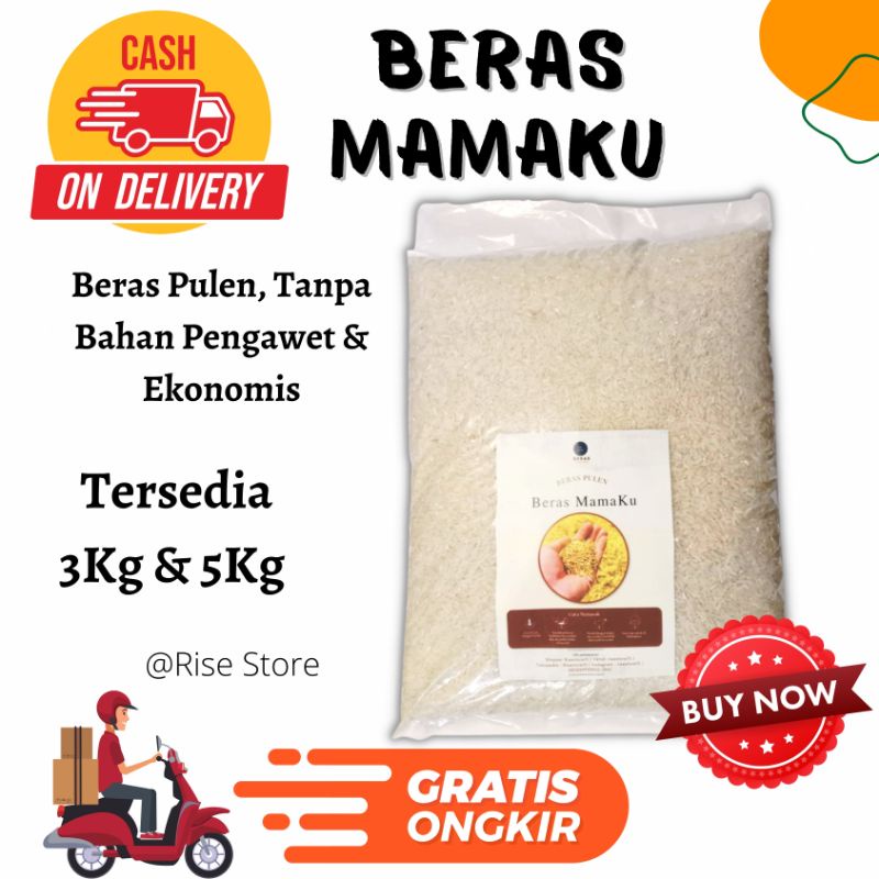 

Beras Pulen Murah kemasan 5kg/Beras Mamaku/beras selepan Murah