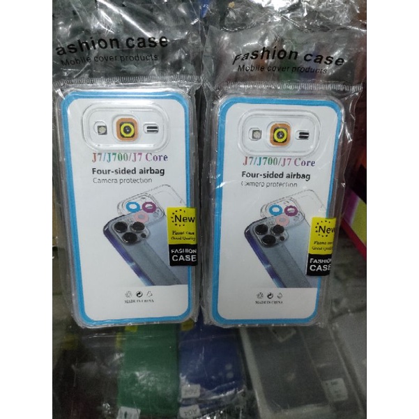 Softcase Samsung J7 J700 J7 Core Silikon Casing Case Bening Transparan Pelindung Pro Camera