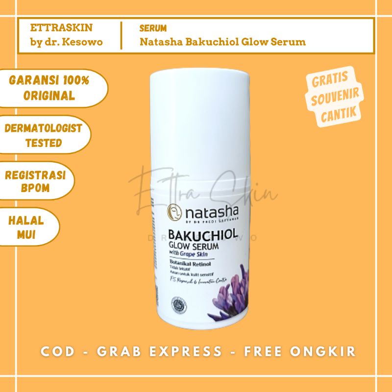 Natasha Skincare - Bakuchiol Glow Serum Untuk Flek Hitam - Ettra Skin by dr Kesowo ( BAKUCHIOLGLOWSR