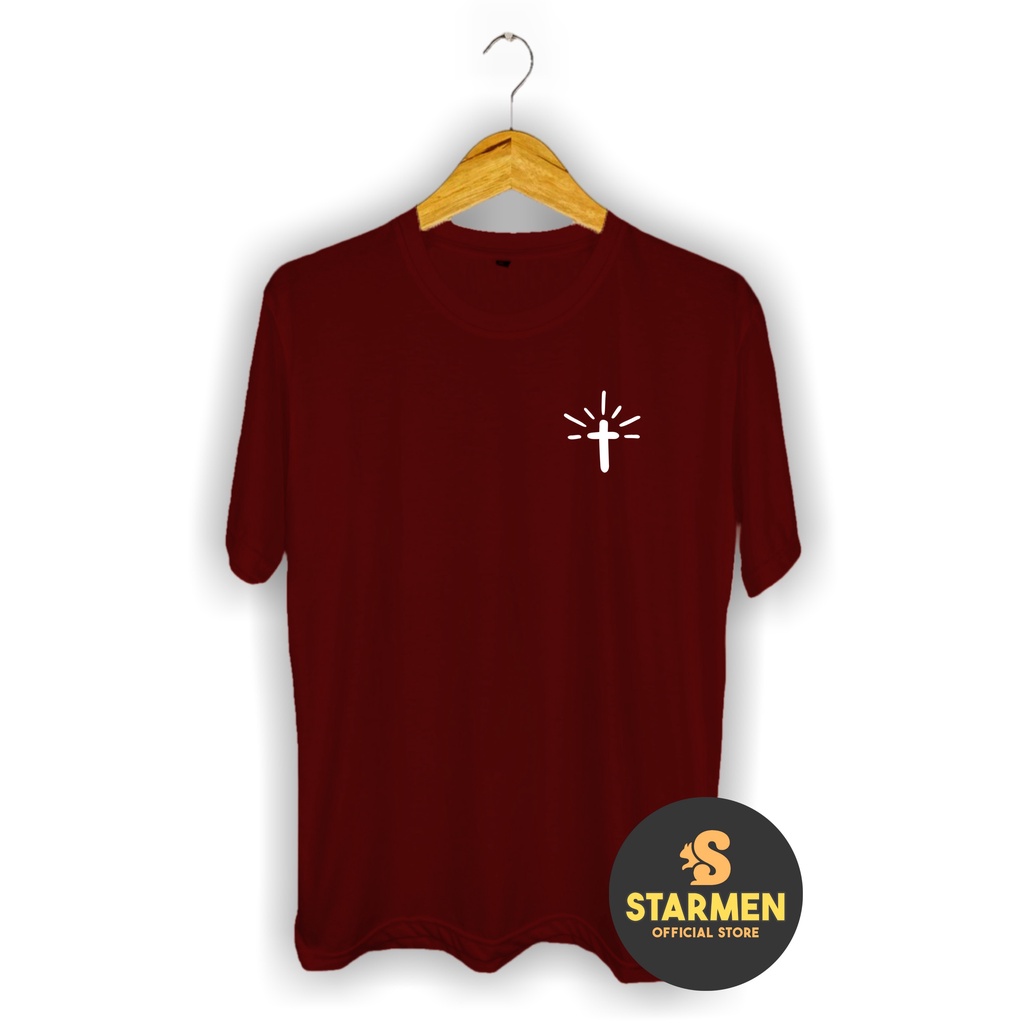 Kaos Distro Pria T-Shirt Motif Logo SALIB JESUS B