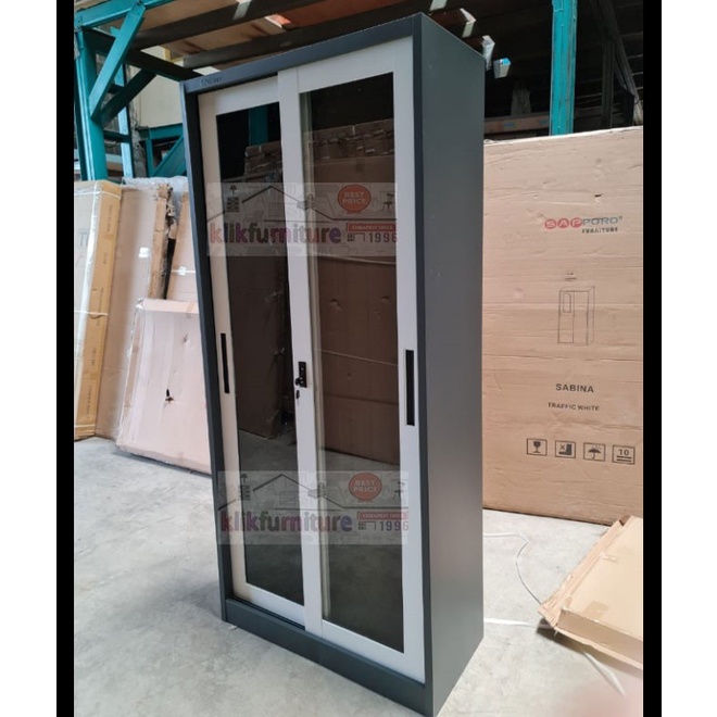 

BOOM SALE Lemari Arsip Filing Cabinet Besi 2 Pintu Sliding Kaca AK 08 Code 3822