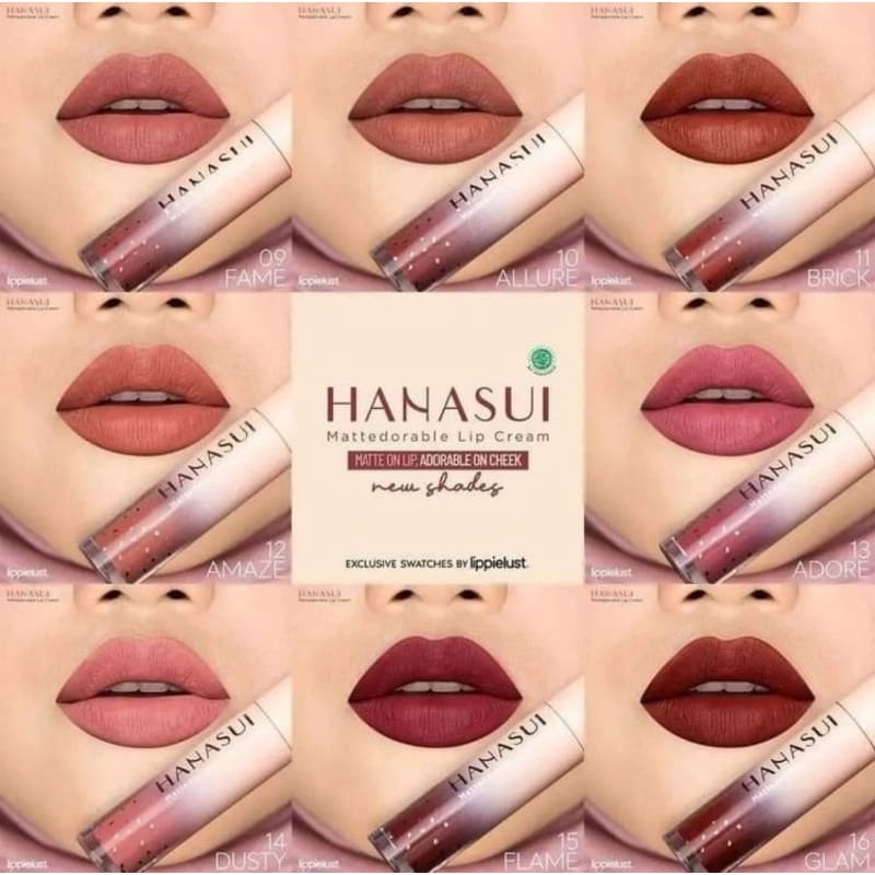 ❤ PAMELA ❤ Hanasui Mattedorable Lipcream ||lip tint|lip stain| Lipcream Hanasui | Lipstik Hanasui Lip Tint hanasui | Lip Stain hanasui|