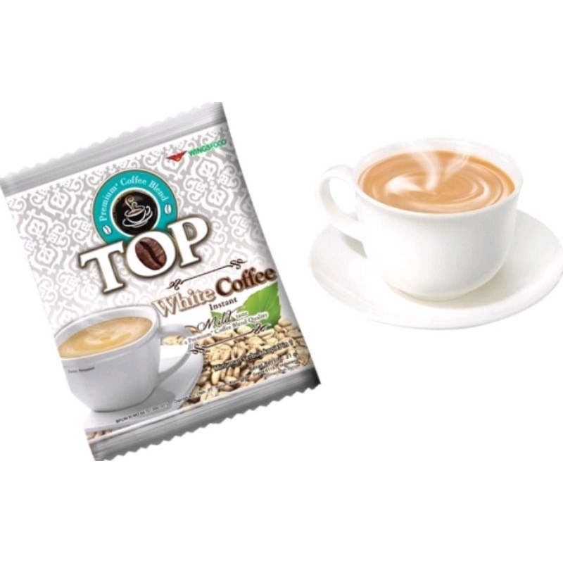 

Top kopi/coffiee white isi 10 saset per 1 RENCENG/RENTENG