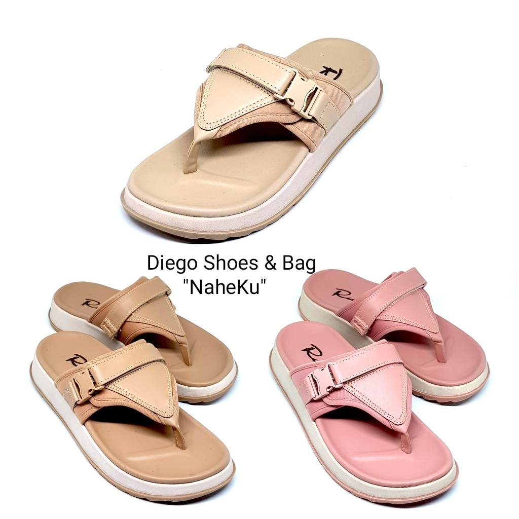 Rullief FKS 789 Sandal Flat Selop Jepit Premium Wanita Fashion Cewek Korea Trendy Original