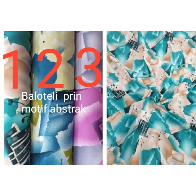 bahan Baloteli Print Motif Abstrak