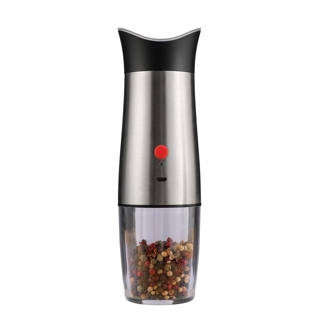 Abs 140ml Stainless Steel Elektrik Salt Pepper Grinder Sensor Gravitasi Dilepas Dicuci Mill Alat Penggiling Dengan Lampu LED
