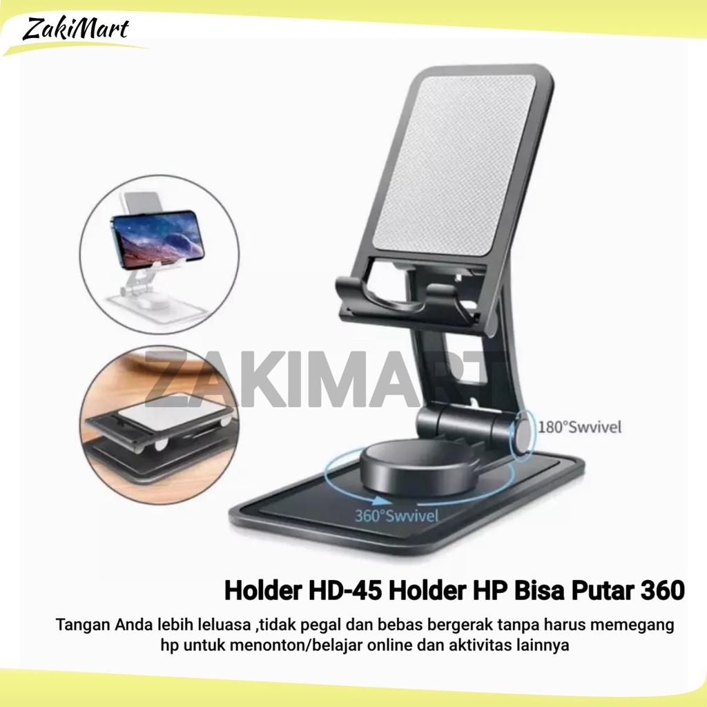 Holder Stand HP HD45 Phone Holder HD-45 Holder HP Bisa Putar 360°