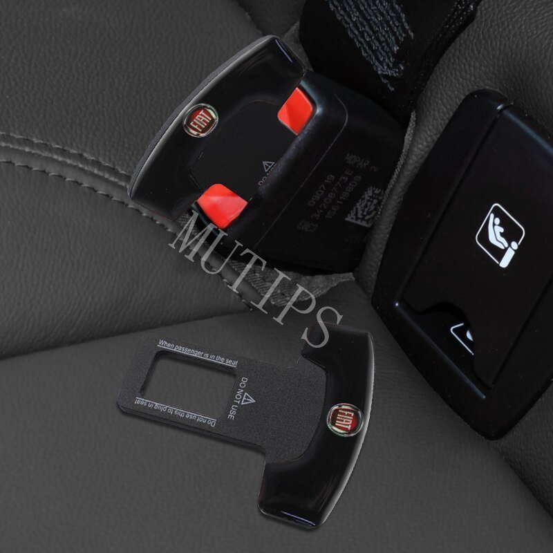Fiat1/2pcs Klip Gesper Sabuk Pengaman Pengaman Mobil Metal Hard Plug Alarm Stopper Menghilangkan Suara Untuk Punto Palio Argo Stilo Uno Toro 500 Bravo Strada Mobi