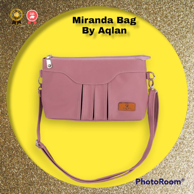 TAS SELEMPANG MIRANDA BAG BY AQLAN BAHAN CHOCOLY ANTI AIR WATERPROOF PREMIUM