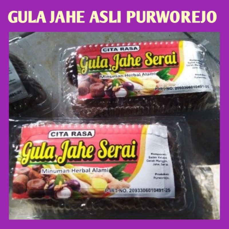 

gula jahe Purworejo cita rasa serai