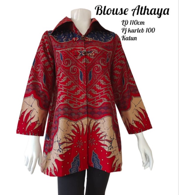 blus athaya blus batik atasan kerja