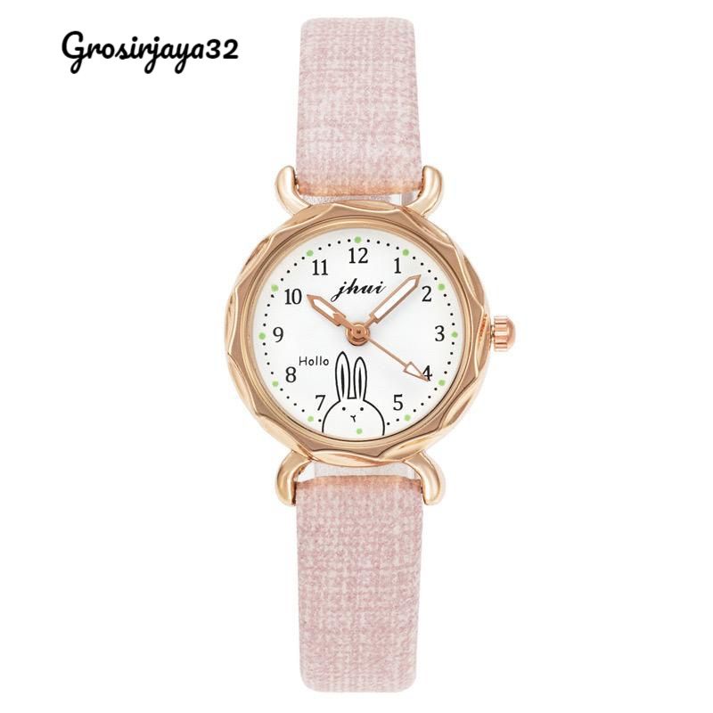 Jam tangan wanita analog Jasmine Motif Kelinci Kalep sintesis Jam tangan Fashion terkini