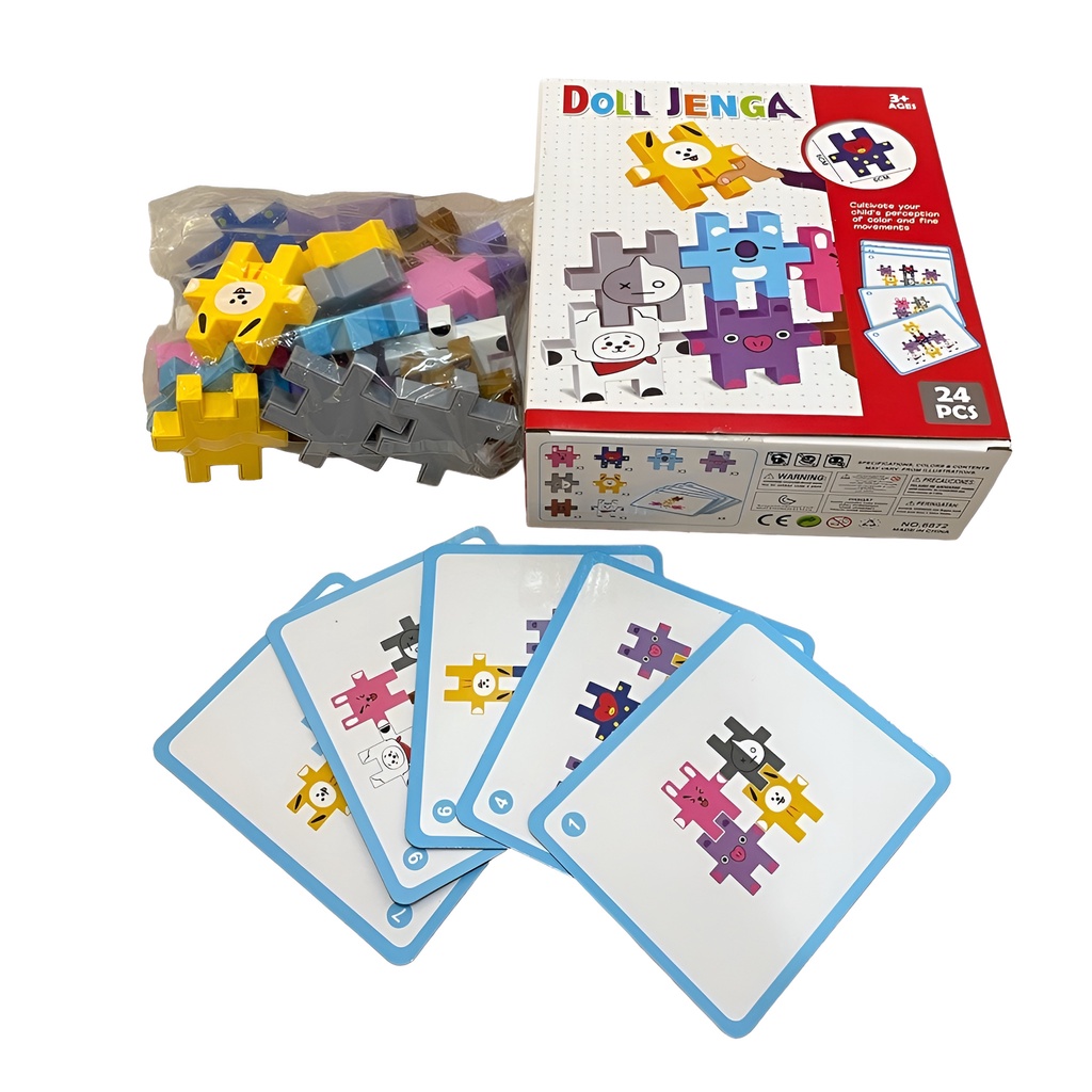 Mainan Edukasi Balok Susun Puzzle Doll Jenga | Permainan Mainan Seru Untuk Keluarga Terbaru | Mainan Anak Cowok 3-6 Tahun