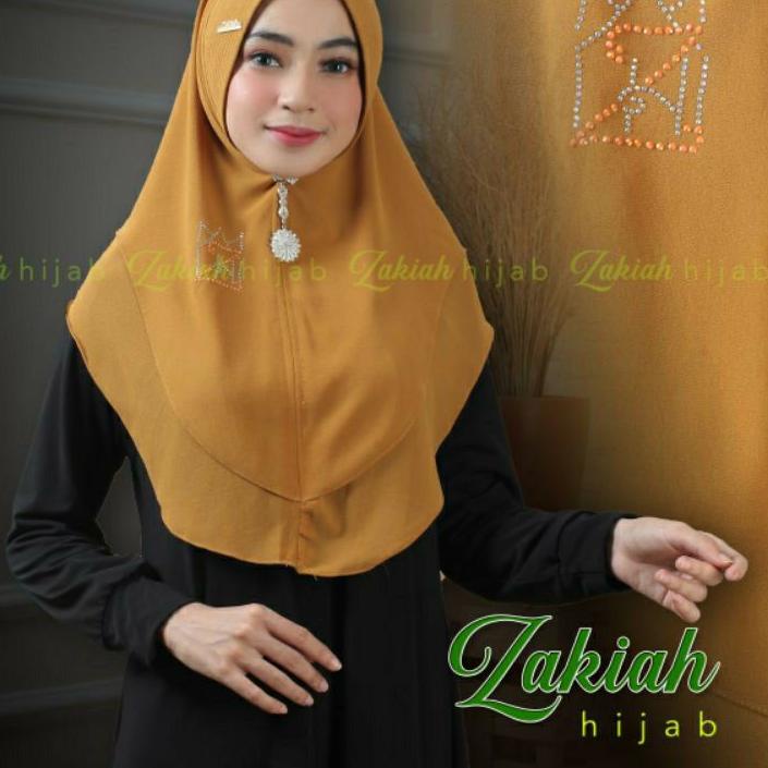 Diskon✔️Khimar MINI  ceruty OVAL- PLAT BESI Ori ZAKIAH|KD9