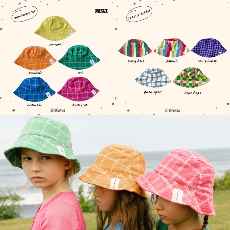 Bohopanna Emma &amp; Lizzie Bucket Hat / Topi Bayi Anak