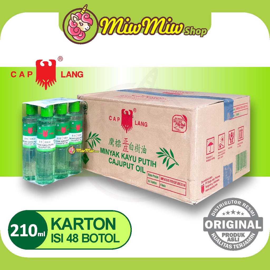 Cap Lang Minyak Kayu Putih 210 ml 1 karton isi 48 pcs