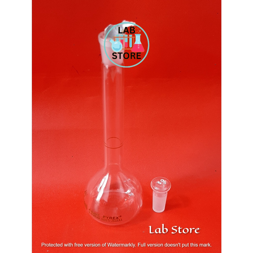 Labu ukur 25ml Pyrex / Volumetric Flask 25ml Pyrex / Labu ukur Glass Stopper Pyrex
