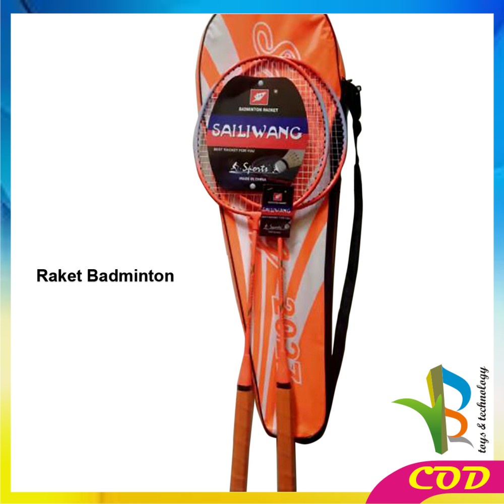 RB-O5-O7 Raket Badminton Set Isi 2 Raket Bulutangkis Bonus Tas Bulu Tangkis Alat Olahraga